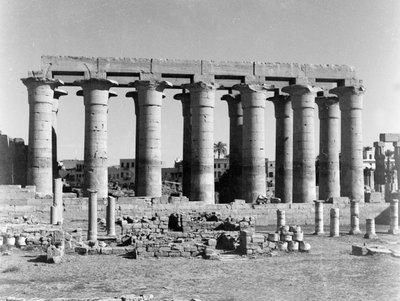 Lotus columns, Luxor Temple, from an album containing 206 photographs compiled by Major W.H.J. Sale, 1940-43 by English Photographer